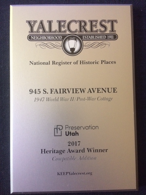 945 Fairview Avenue award presentation