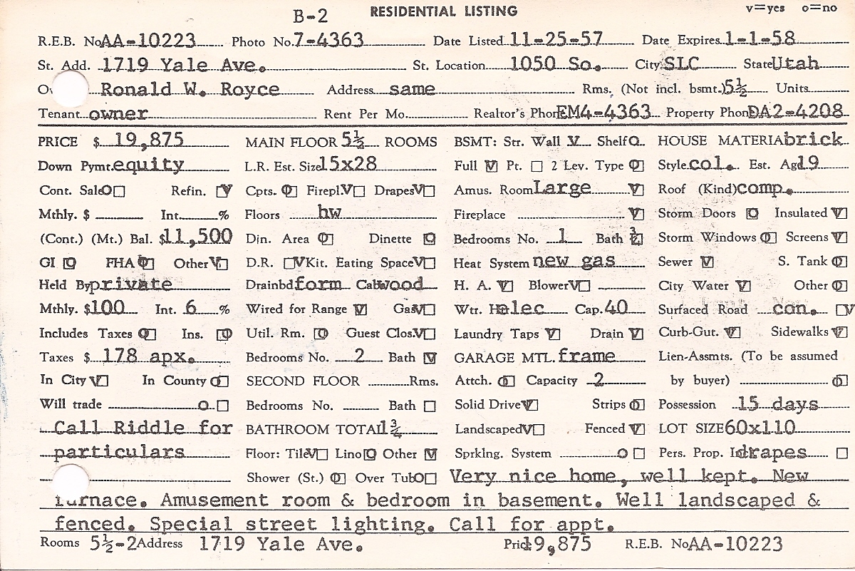 Flickenger 1719 Yale